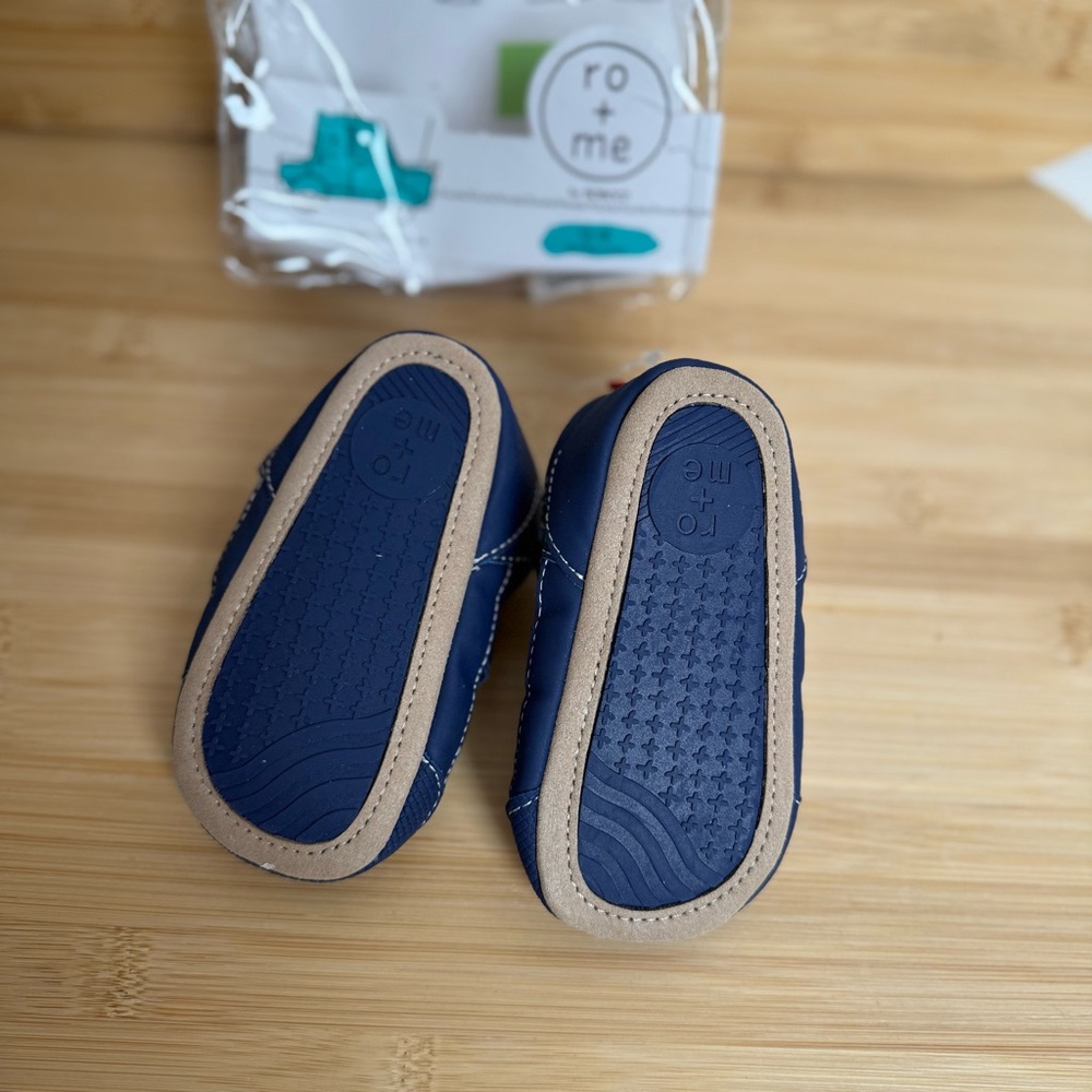 Robeez Ro + Me Baby/Toddler Sandals Navy Fisherman Style Size 12+ Months - Picture 4 of 8
